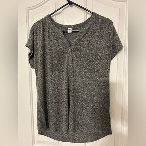 Old Navy Women's Gray Short Sleeve T-Shirt Medium EUC